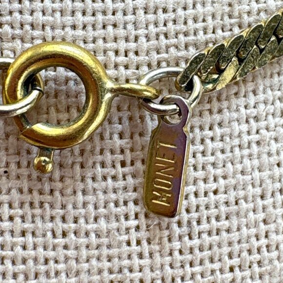 VTG Gold Tone Curb Link Chain Necklace Spring Ring Clasp Size 30" Length - Picture 10 of 15